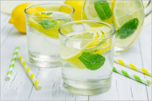 Вода с мятой и лимоном