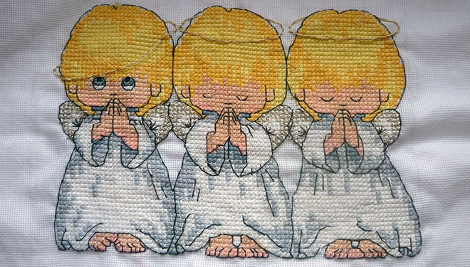 три ангелочка для вышивки чтобы забеременеть после эко