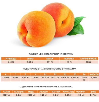 Пищевая ценность персика