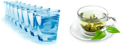 Вода и зеленый чай