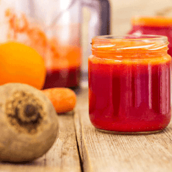 Сок из овощей и апельсина
