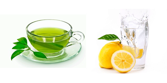 зеленый чай вода с лимоном
