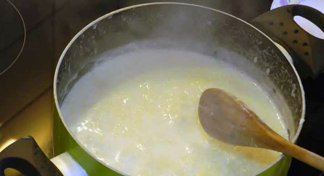 Приготовление молочной пшенной каши